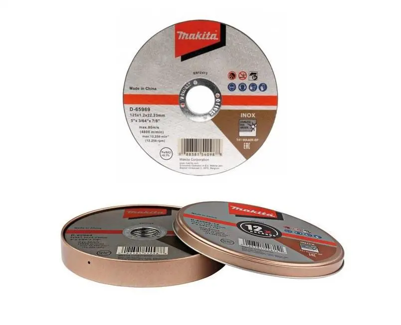 Makita - Sada řezných kotoučů na nerezovou ocel 125x22,23 mm, 12 ks D-65969-12