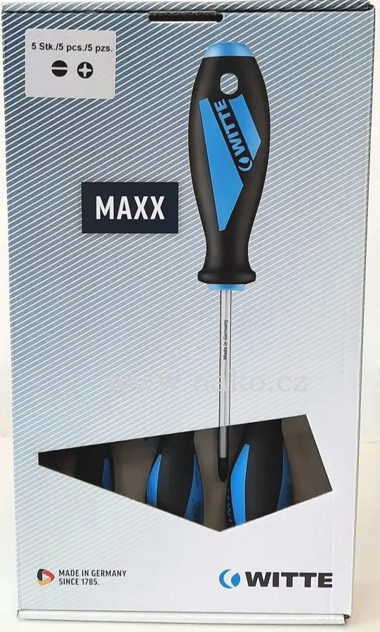 WITTE  MAXX sada šroubováků 5ks PH+PL 653865216