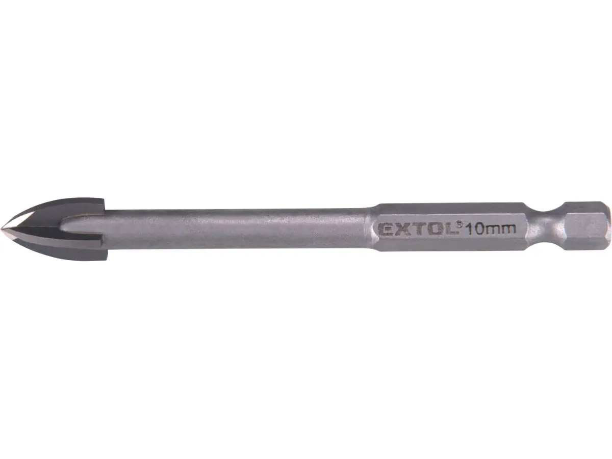 EXTOL PREMIUM 8801890 vrták na sklo a keramiku karbidový 10mm s šestihrannou stopkou