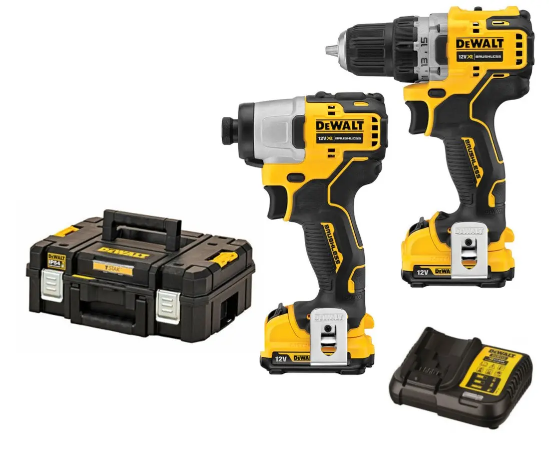 DeWALT - 12V sada vrtačky a rázového utahováku, 2x aku 3,0 Ah XR, nabíječka DCK2110L2T