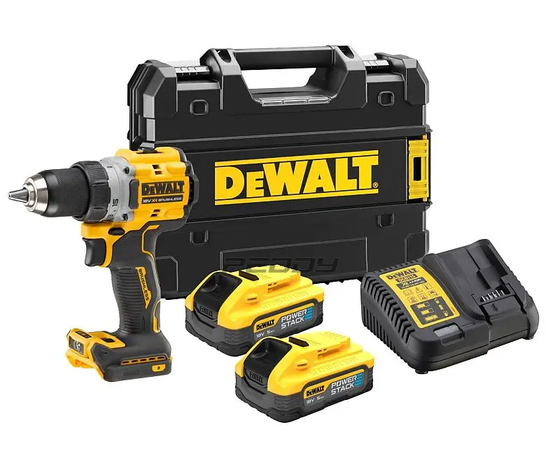 DeWALT DCD800H2T bezuhlíková aku vrtačka PowerStack 18V/2x5,0Ah