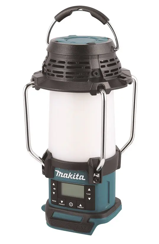 Makita - 18V AKU rádio na pracoviště s LED lampou 260 lm, bez baterie a nabíječky DMR055