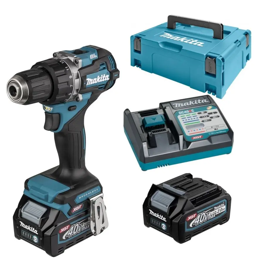 Makita - 40V AKU vrtací šroubovák, 2x aku 2,0 Ah, nabíječka DF002GA201