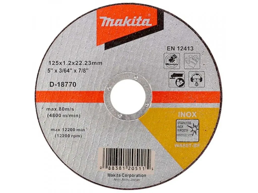 MAKITA 125x1,2mm T41 WA60T-BF řezný kotouč INOX D-18770-1
