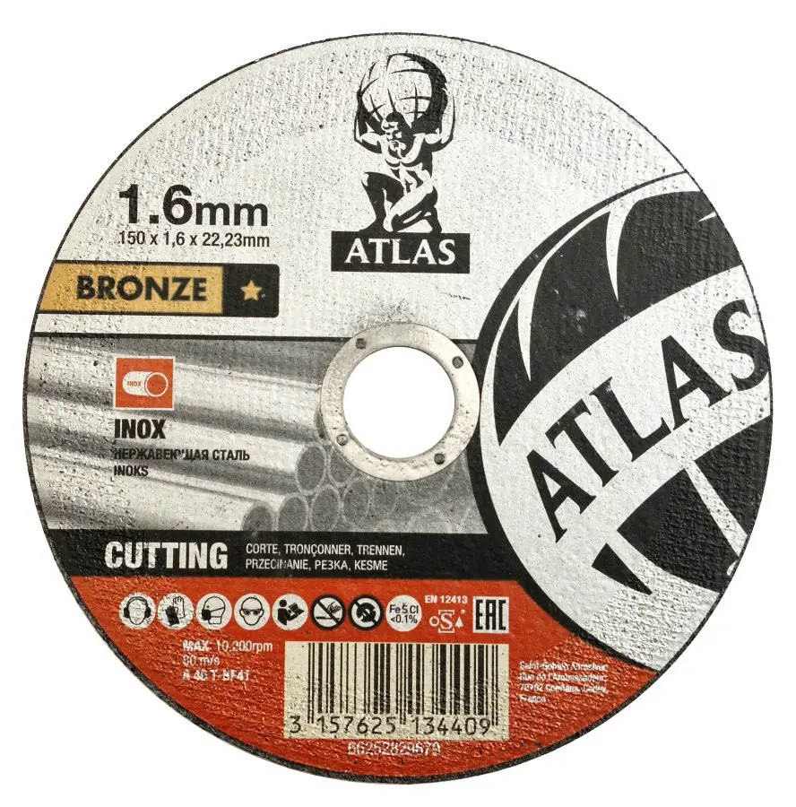 ATLAS 150x1.6 A46T BF41 řezný kotouč na nerez a ocel 66252829679