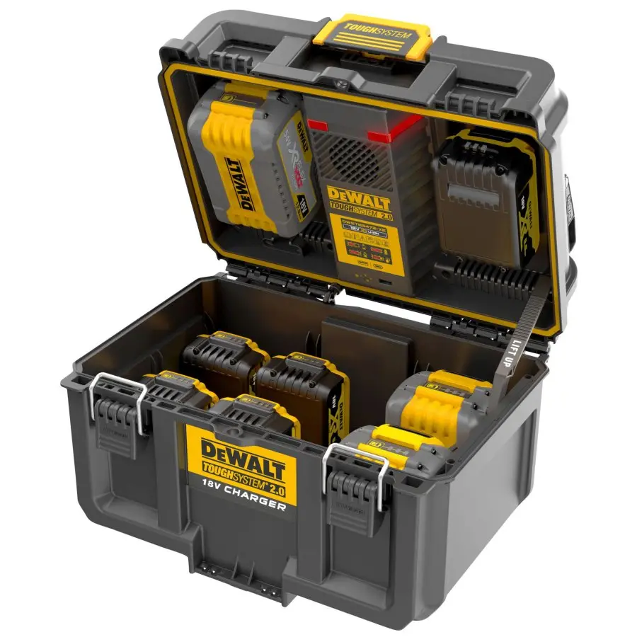 DeWALT - 4A duální nabíječka, pro akumulátory 18 V, v kufru TOUGHSYSTEM DWST83471