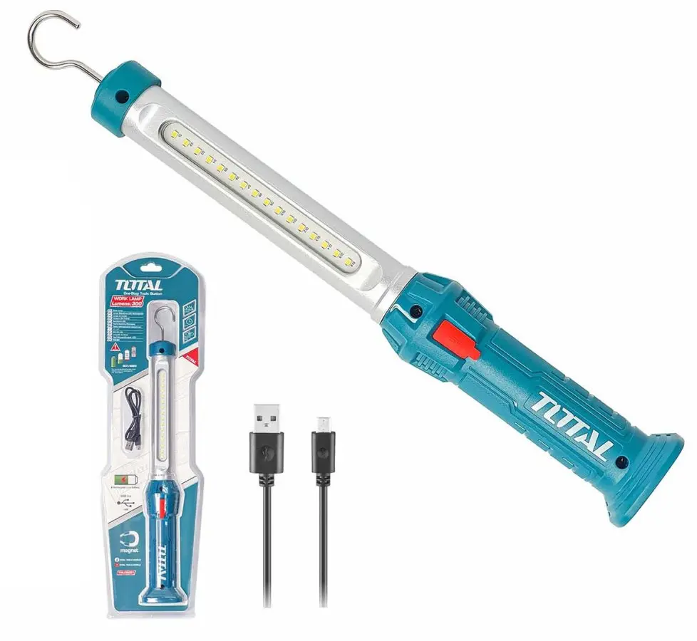 TOTAL TWLI35261 světlo pracovní přenosné aku 300lm, USB nabíjení