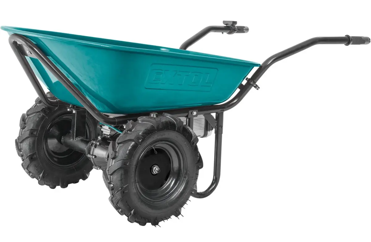 Kolečko dvoukolák s převodovkou aku EXTOL INDUSTRIAL, 260kg, 100l, 40V Li-ion, 6000mAh 8791590