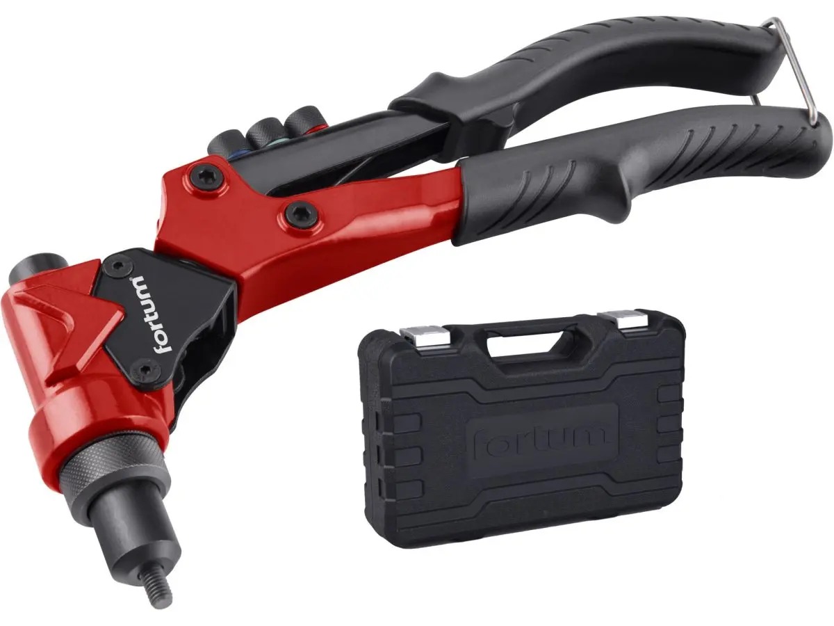 FORTUM 4770628 kleště nýtovací otočné COMBO pro matice M3-M6 a nýty 2,4-4,8mm