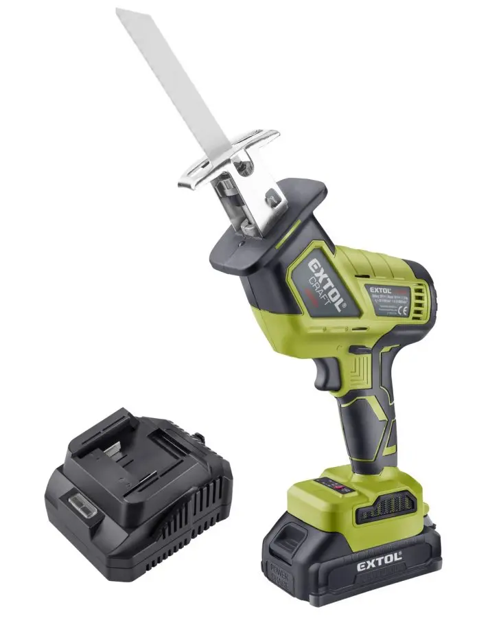 EXTOL CRAFT Aku pila ocaska jednoruční, BRUSHLESS, 20V Li-ion, 2Ah 402454