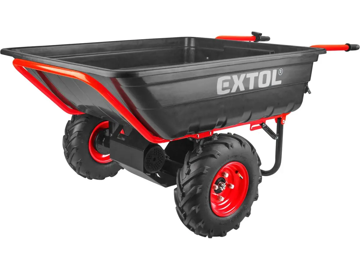 Dvoukolák nákladní s převodovkou aku, 400kg, 225l, 40V Li-ion, 6Ah, EXTOL PREMIUM 8891592
