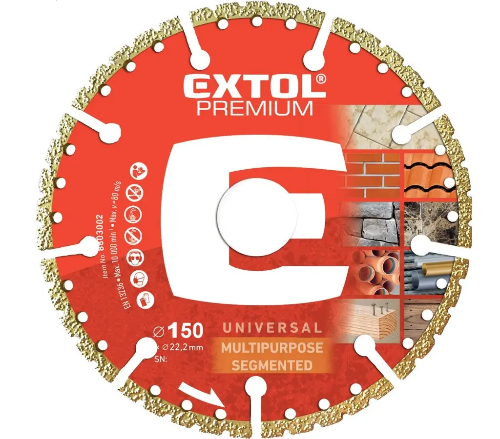 EXTOL PREMIUM 8803002 kotouč řezný diamantový MULTI 150x2,4x22,2mm univerzální