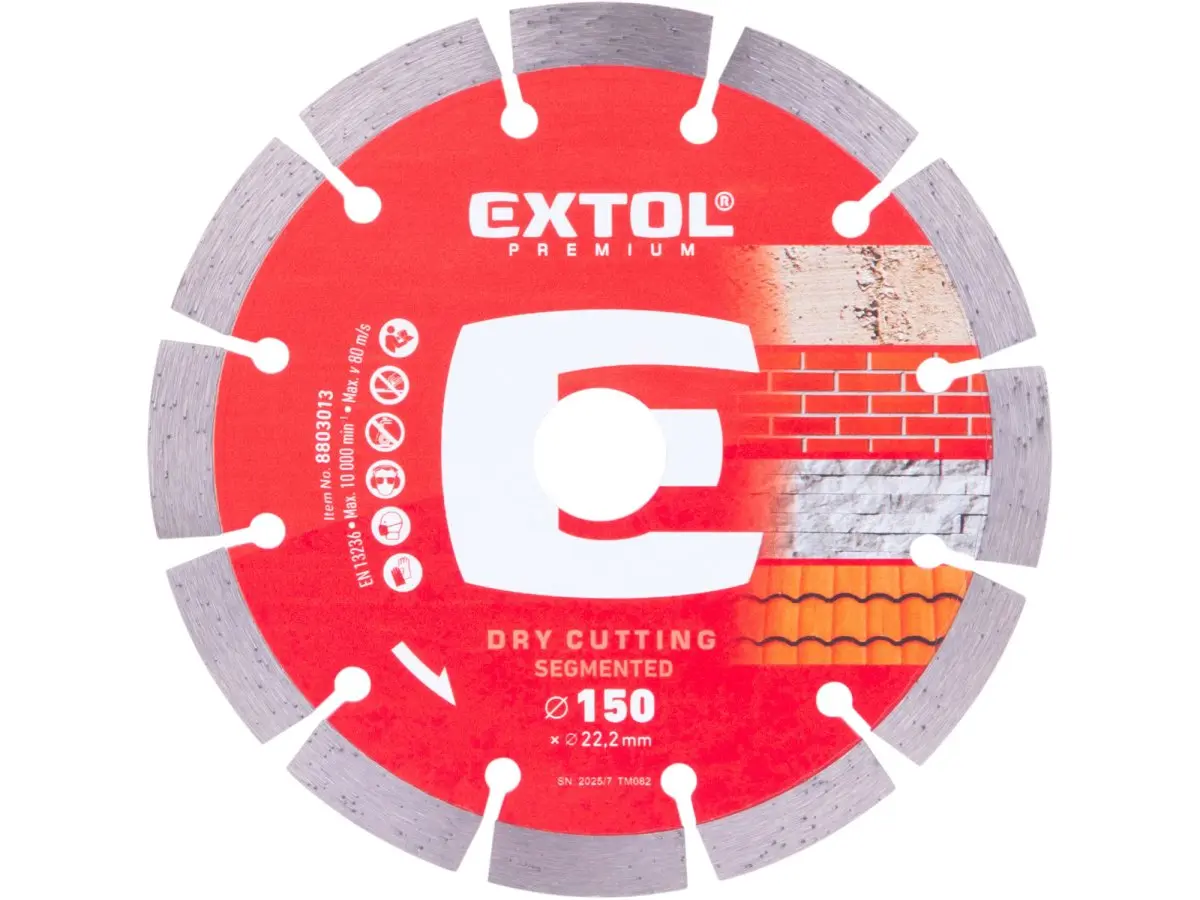 Diamantový řezný kotouč segmentový 150 × 22,2 × 2 mm EXTOL PREMIUM 8803013