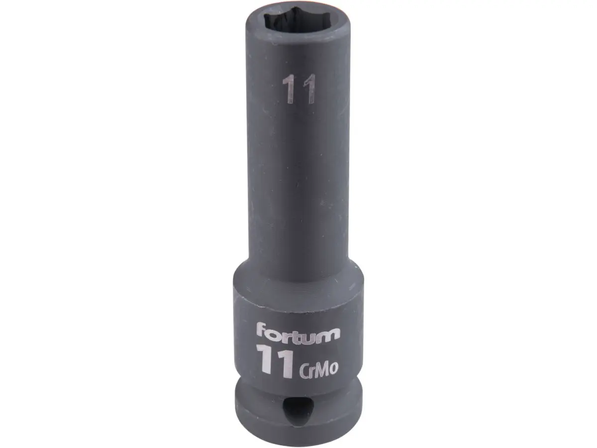 FORTUM 4703211 hlavice 1/2" nástrčná 11mm úderová průmyslová 78mm prodloužená CrMoV