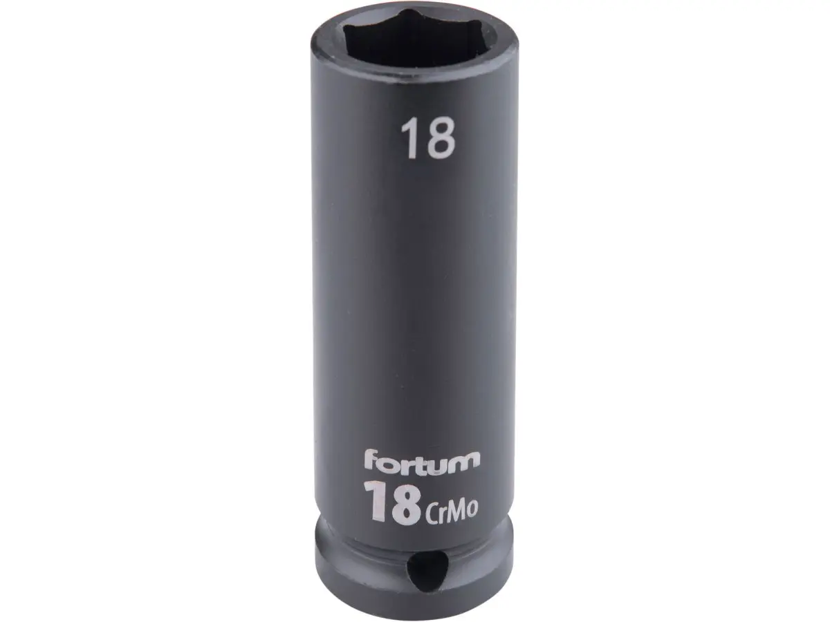 FORTUM 4703218 hlavice 1/2" nástrčná 18mm úderová průmyslová 78mm prodloužená CrMoV