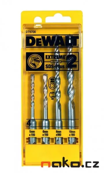 DeWALT - 4dílná sada vrtáků do betonu SDS Plus DT9700