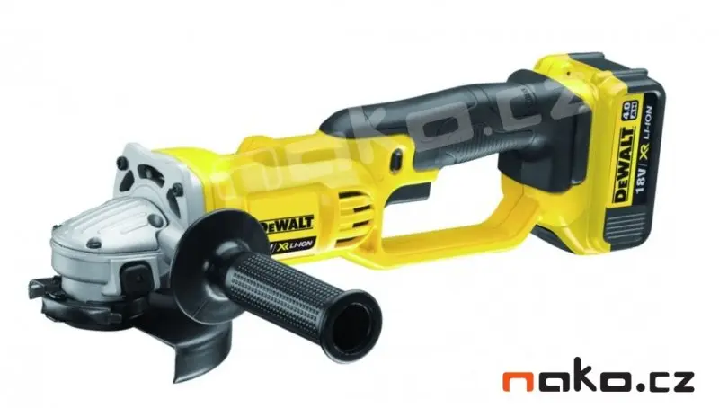 DeWALT - 18V úhlová bruska 125 mm, 2x aku 4,0 Ah XR, nabíječka DCG412M2