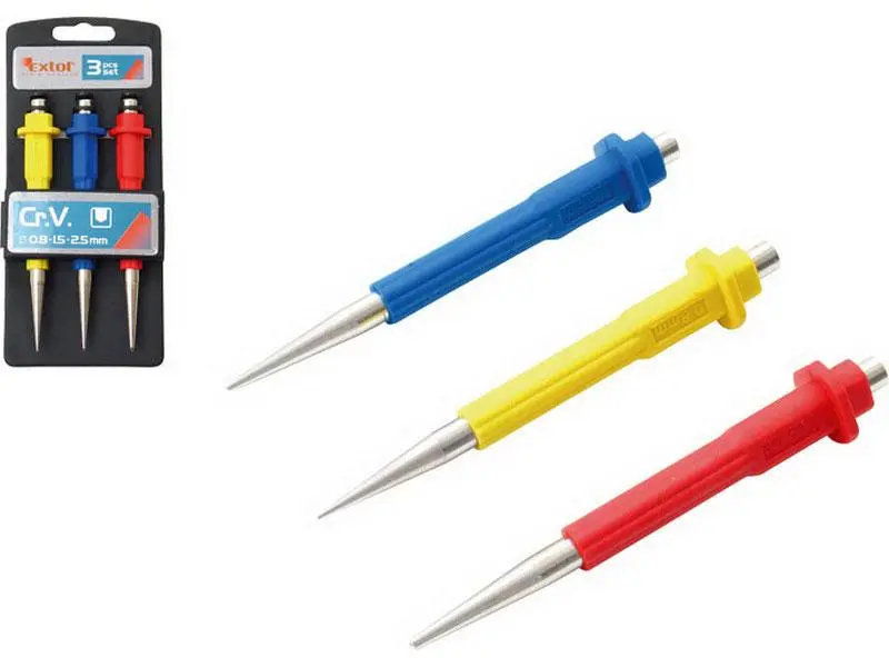 EXTOL PREMIUM sada důlčíků CR-V 0.8, 1.5, 2.5mm 8801810