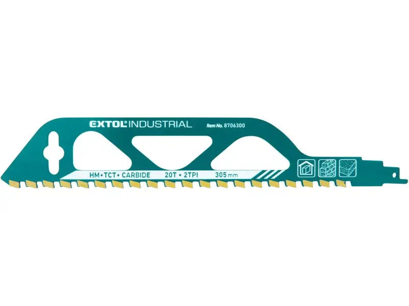 EXTOL INDUSTRIAL 8706300 pilový plátek SK do ocasky  na cihly 305x50x2,5mm