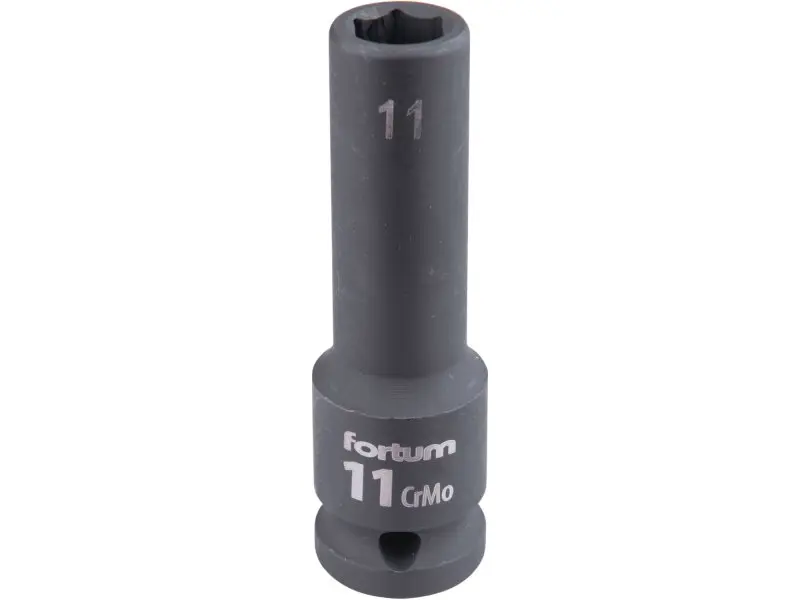 FORTUM 4703211 hlavice 1/2" nástrčná 11mm úderová průmyslová 78mm prodloužená CrMoV