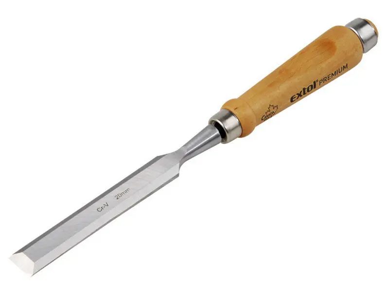 EXTOL PREMIUM 8812325 dláto 25mm s kvalitní bukovou rukojetí, délka 280mm, CrV