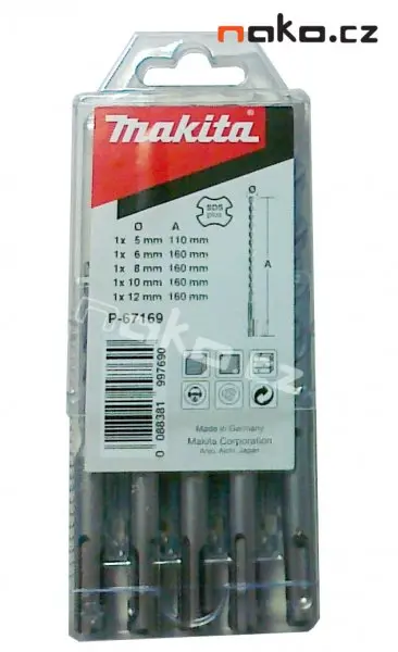 MAKITA P-67169 sada vrtáků SDS+ 5dílů (B-49074)
