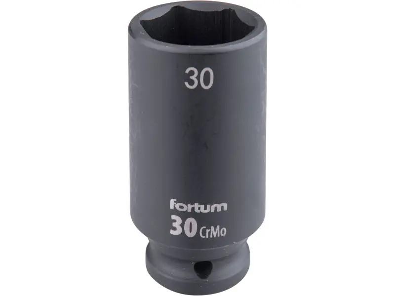 FORTUM 4703230 hlavice 1/2" nástrčná 30mm úderová průmyslová 78mm prodloužená CrMoV