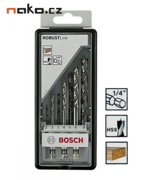 Bosch - 7dílná sada vrtáků do dřeva 2607019923