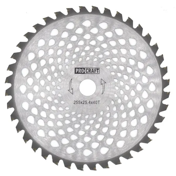Nůž křovinořezu (kotouč) (D255*25.4) 40T karbid wolframu PROCRAFT | H/P-40T H/P-40T