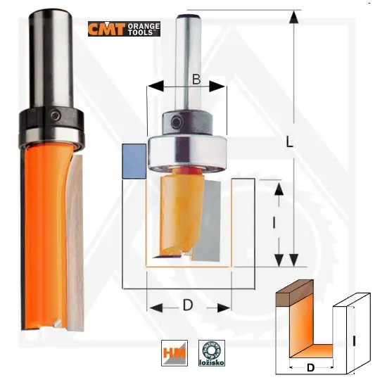 CMT Orange Tools CMT C911 Drážkovací fréza s ložiskem - D22x20 B22 S=8 HW