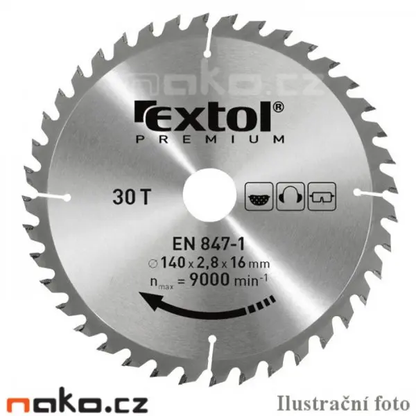 EXTOL PREMIUM Kotouč pilový s SK plátky 350x2,5x30mm, 40T 8803251