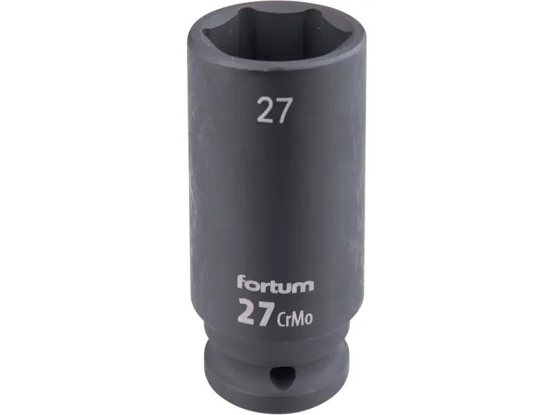 FORTUM 4703227 hlavice 1/2" nástrčná 27mm úderová průmyslová 78mm prodloužená CrMoV