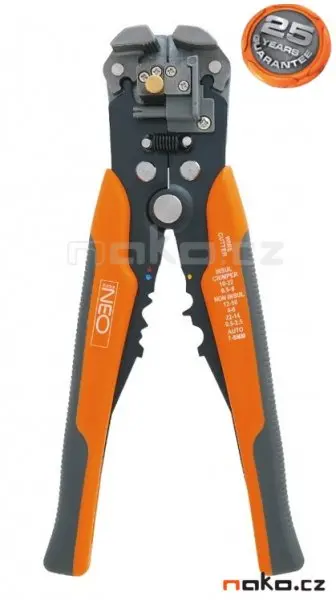 NEO TOOLS automatické odizolovací, konektorové a štípací kleště 01-500