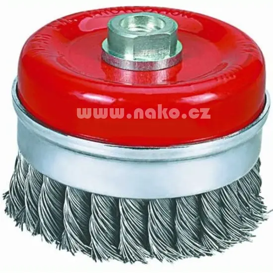 XTline Kartáč drátěný čelní 100mm copánkový, M14