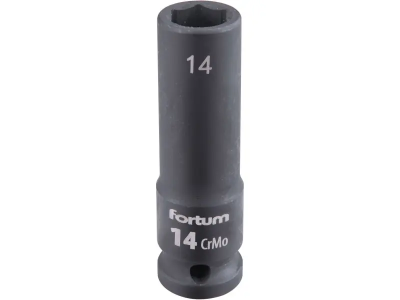 FORTUM 4703214 hlavice 1/2" nástrčná 14mm úderová průmyslová 78mm prodloužená CrMoV