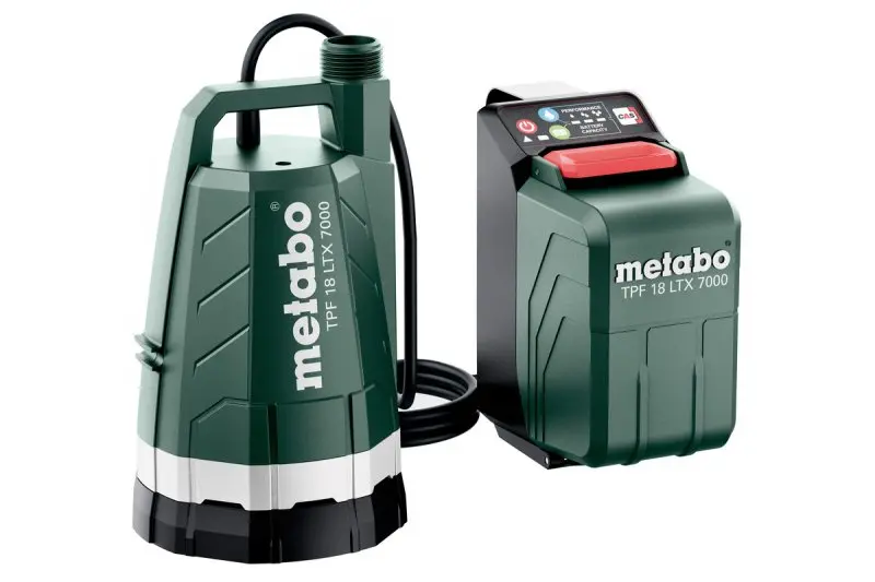 Metabo - 18V AKU ponorné čerpadlo, TPF 18 LTX 7000, na čistou vodu, bez baterie a nabíječky 601748850