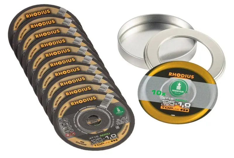 Rhodius XT15 ACCU BOX 210248 řezný kotouč rovný 125 mm 10 ks nerezová ocel, ocel