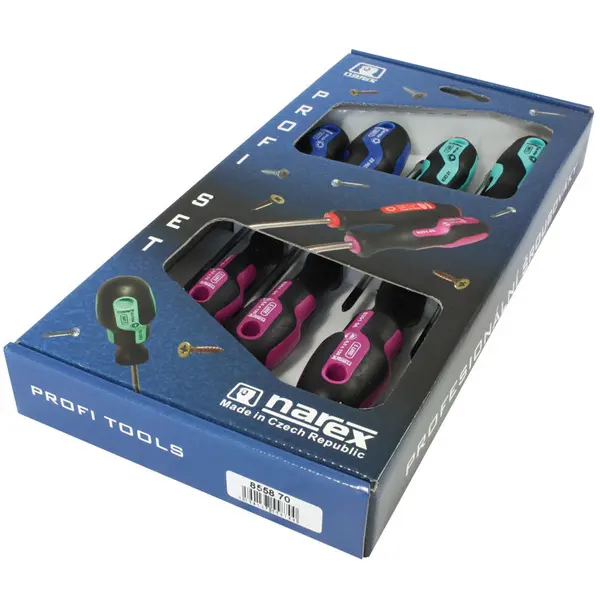 NAREX Bystřice NAREX 8558 70 sada šroubováků S LINE PROFI (3xPL, 2xPH, 2xPZ)