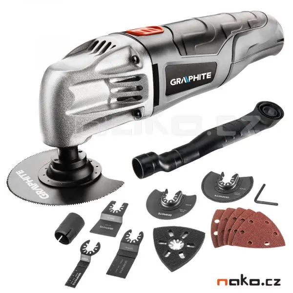 Víceúčelová bruska Graphite 59G020, elektrika (kabel), 230V, 180W, 20000osc./min, 2,8°