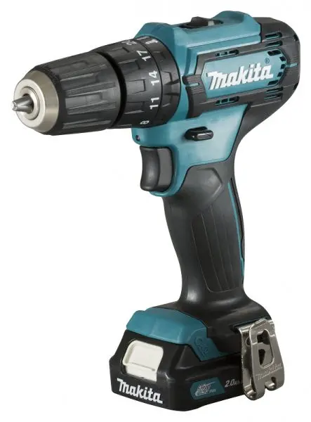Makita - 12V AKU vrtačka s příklepem, 2x aku 2,0 Ah CXT, nabíječka HP333DSAE