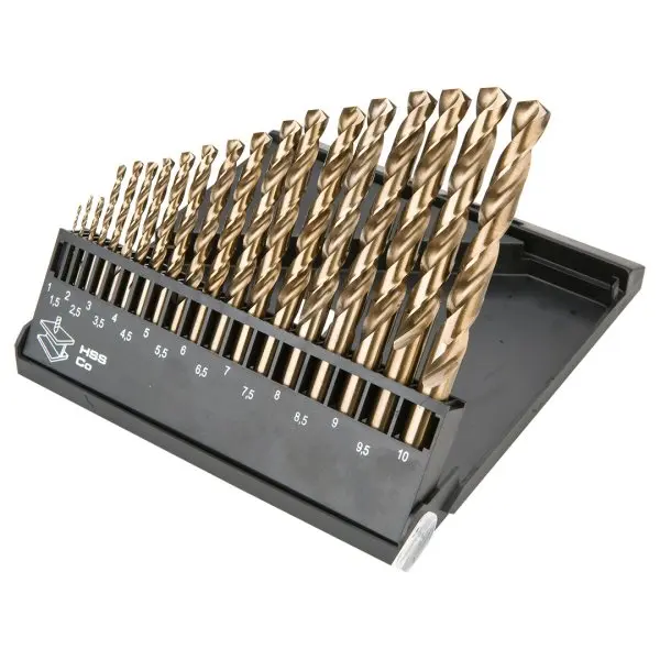 NEO TOOLS 57-089 sada vrtáků HSSCo 1-10mm 19ks