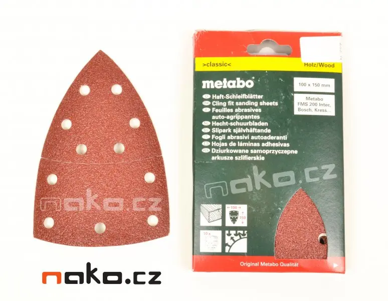 Metabo 625610000 sada brusných papírů P 40,80,120,180,240 pro FMS 200, 10 ks