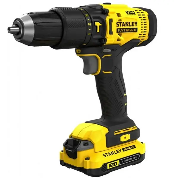 Stanley - 18V AKU vrtačka s příklepem, 2x aku 2,0 Li-Ion, nabíječka SFMCD711D2K-QW
