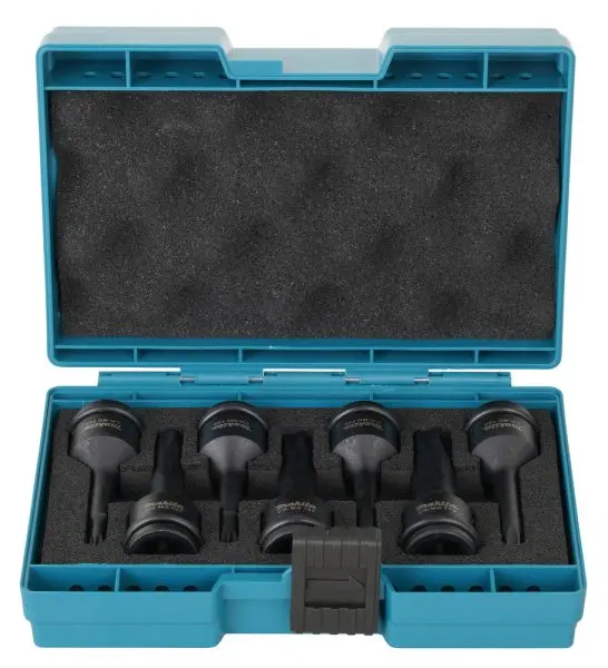 MAKITA E-23628 sada rázových zástrčných hlavic TORX T30-70 IMPACT BLACK 1/2" 7ks