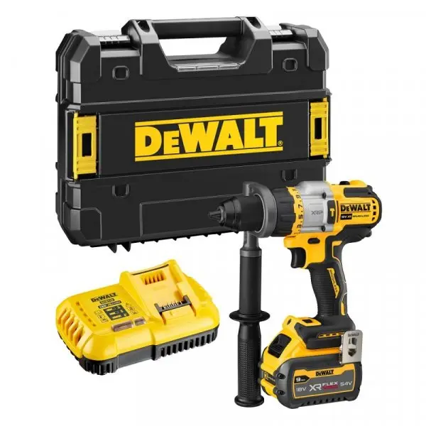 DeWALT - 18V AKU vrtačka s příklepem, 1x aku 9,0 Ah FLEXVOLT, nabíječka DCD999X1
