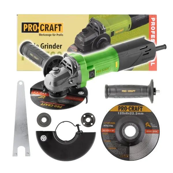 PROCRAFT PW2500 bruska úhlová 125mm bezuhlíková 1500W s regulací