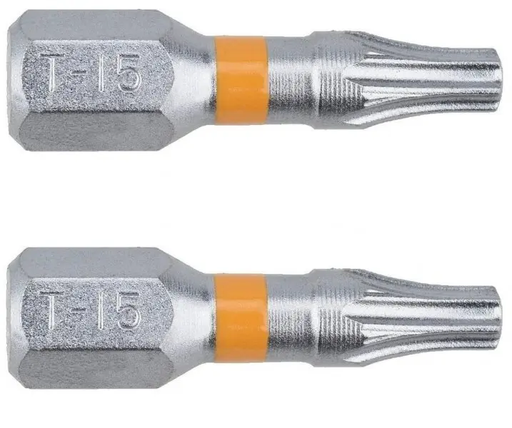 NAREX bit TORX T-15 25mm, Super Lock S2/Cr - 2ks
