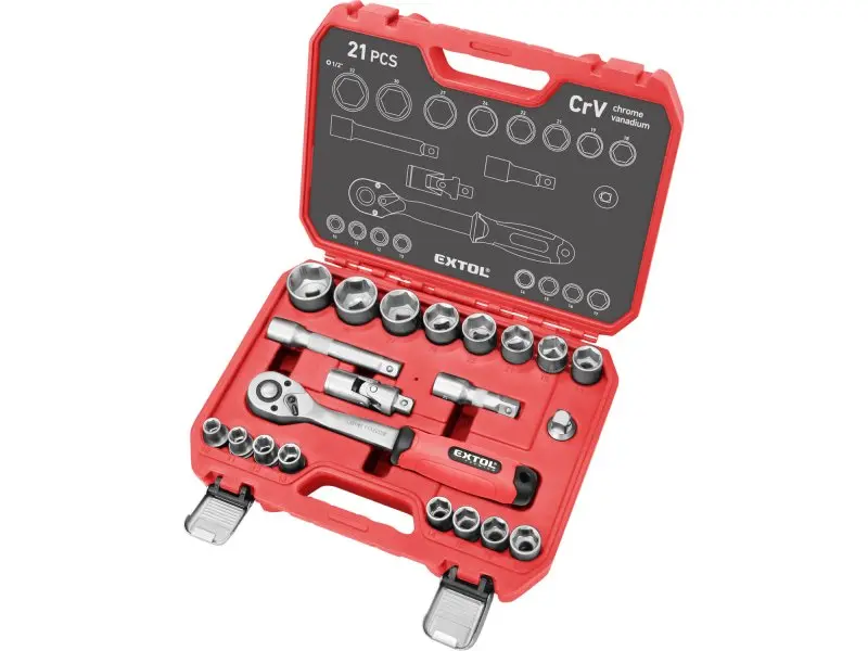 EXTOL PREMIUM 8818323 gola sada 1/2" 21 dílů