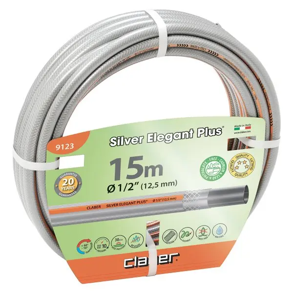 CLABER 9123 1/2" 15m hadice zahradní SILVER ELEGANT plus