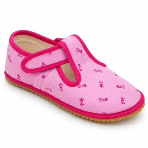 Dívčí barefoot papuče 060010/W BOWS, Beda růžová 32 dívky